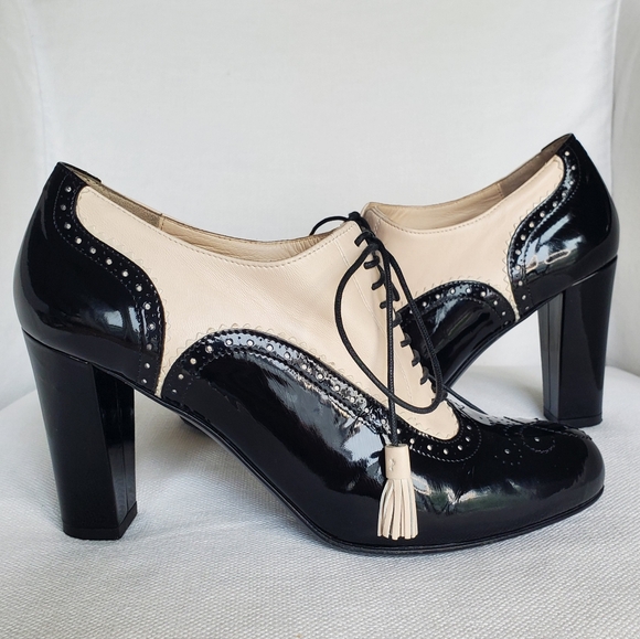 Bally Glania Spectator black/cream size 37 US 6 1/2 - Picture 4 of 9